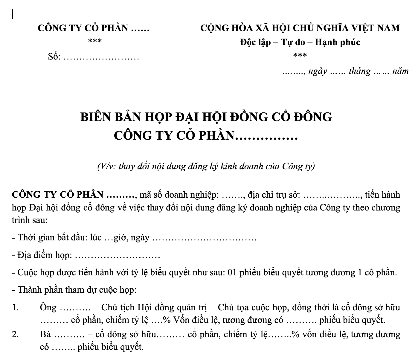 bien-ban-hop-dai-hoi-dong-co-dong-cua-cong-ty-co-phan